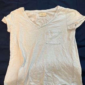 Abercrombie and fitch v neck light blue shirt